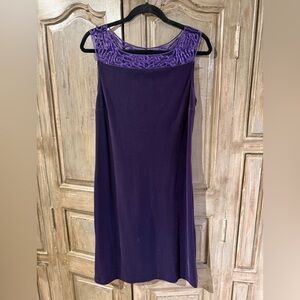 Carole Little - Vintage Lace Velvet Midi Shift Dress